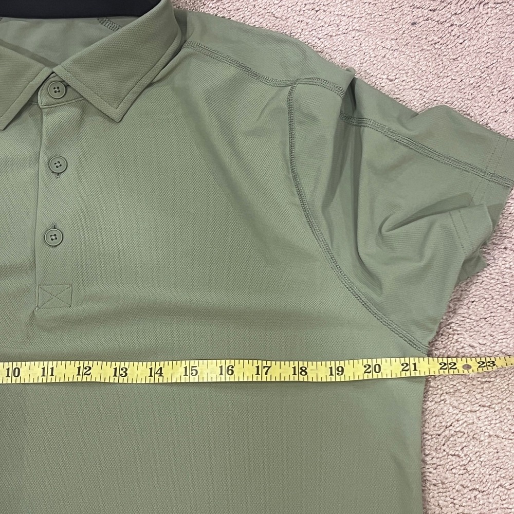 Rhone Regatta Pique Polo Shirt Mens Medium Green Short Sleeve Performance - Picture 6 of 8
